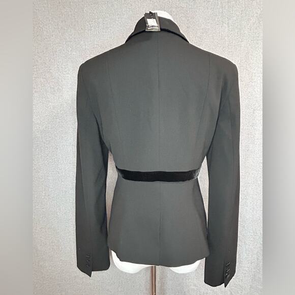 Nwt- Laundry by Shelli Segal-  Blazer with velvet piping and tie waist - Picture 2 of 6